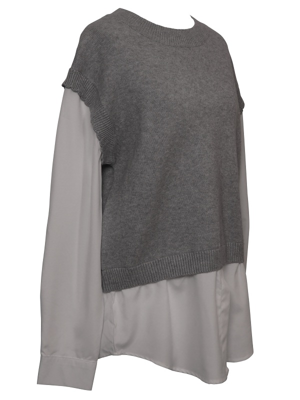 Pullover von Marinello, grau weiss, 16296 side