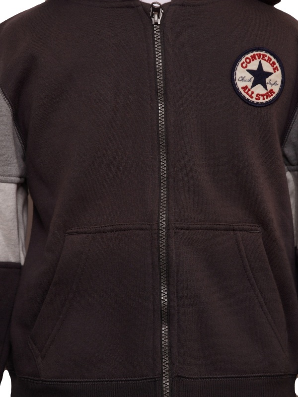 Sweatshirt Converse Stormwind mit Kapuze dark grey 963833 close up