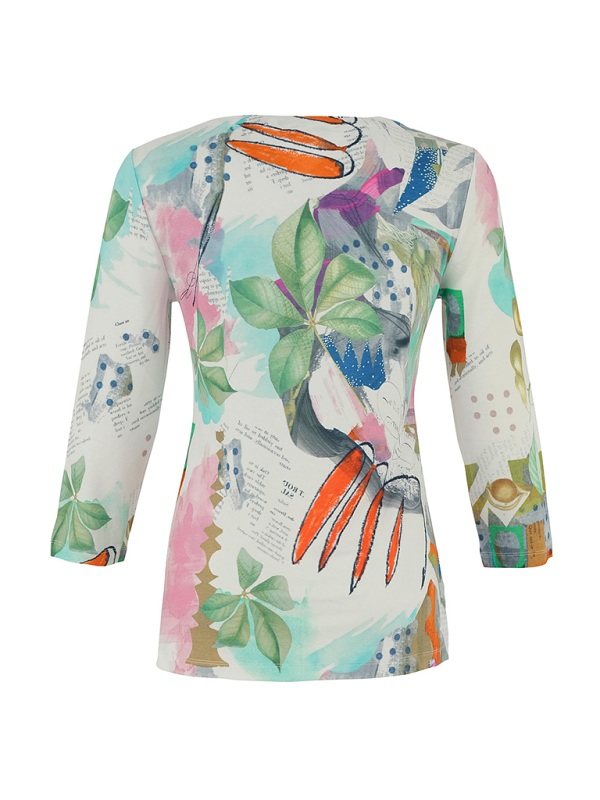 Dolcezza Shirt mit kreativem Aquarell-Print D2503 back