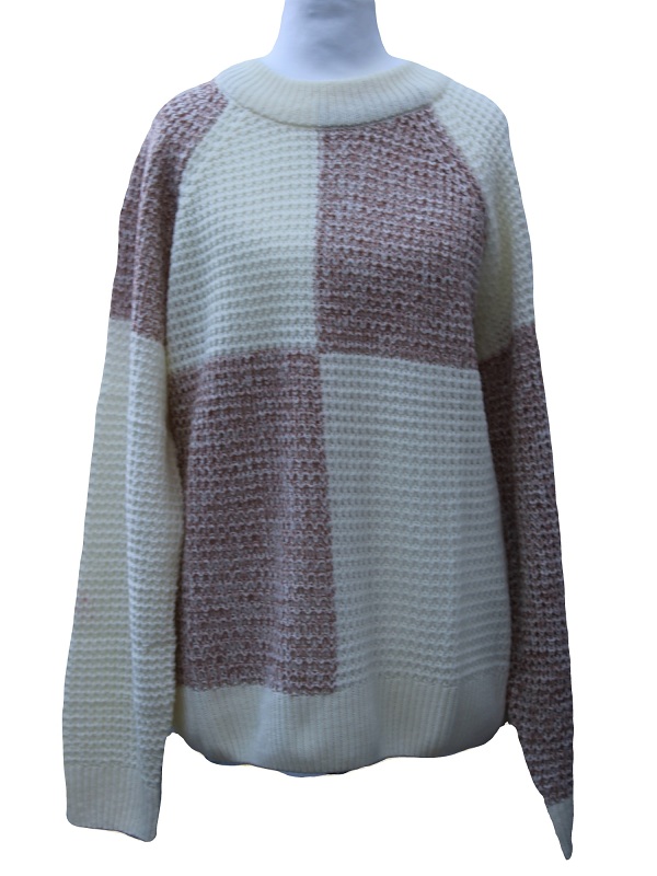 Strickpullover von M.X.O, offwhite/camel, 53504