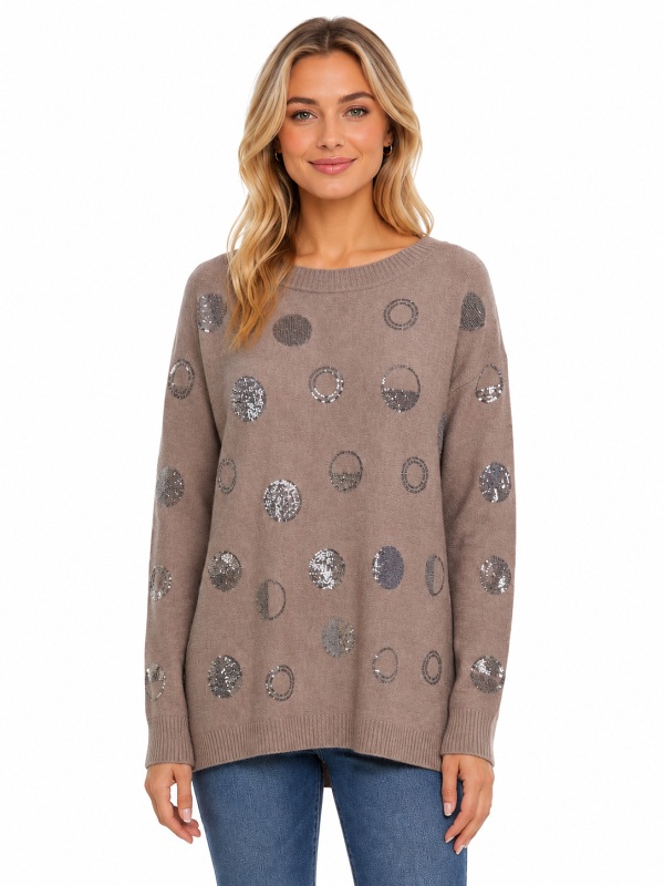 Strickpullover  von Marinello, beige meliert, 56289 style