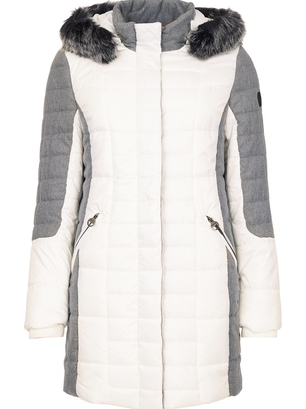 Normann Steppjacke mit abnehmbarer Kapuze und Kunstpelz  6723