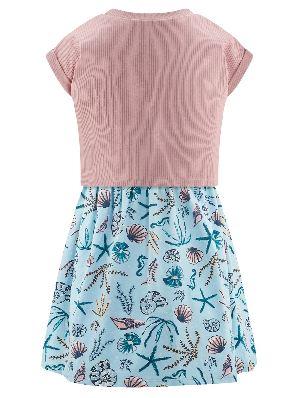 Kleid & Shirt Set von Happy Girls, dusty rose 961314 back