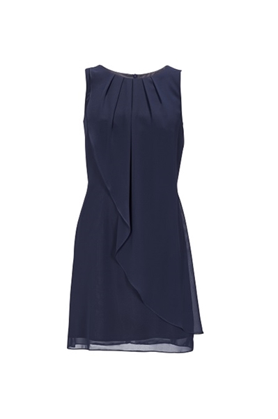 Cocktailkleid aus Chiffon, blau, Swing