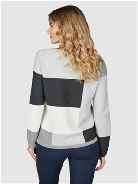 Navigazione Damen Pullover - grau meliert 48335 back