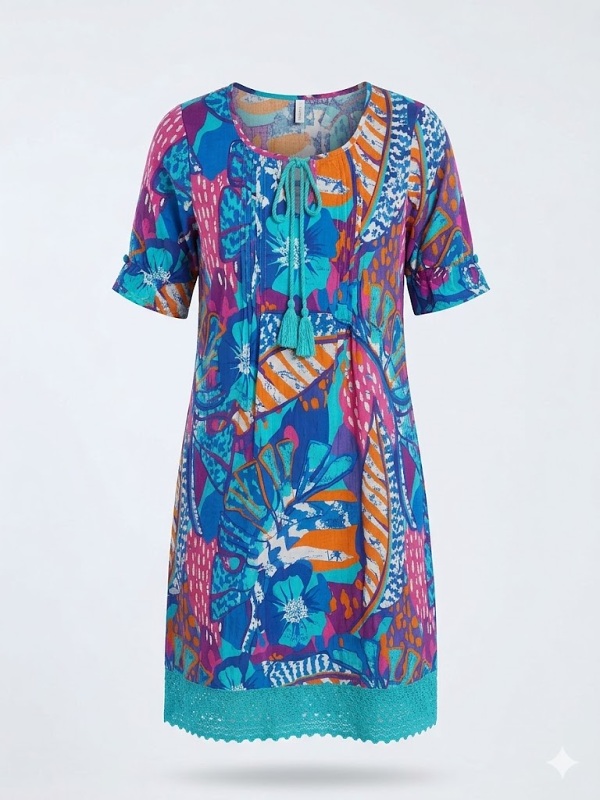 One Summer Boho Tunika Hannah, kurzarm 30447453 tunic