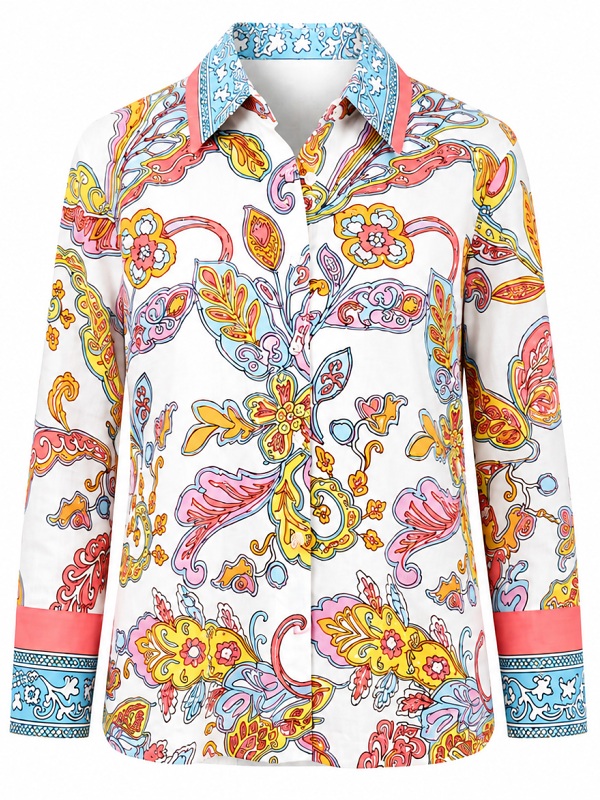 Bluse mit floralem Paisley-Print von Like Me 2916-29