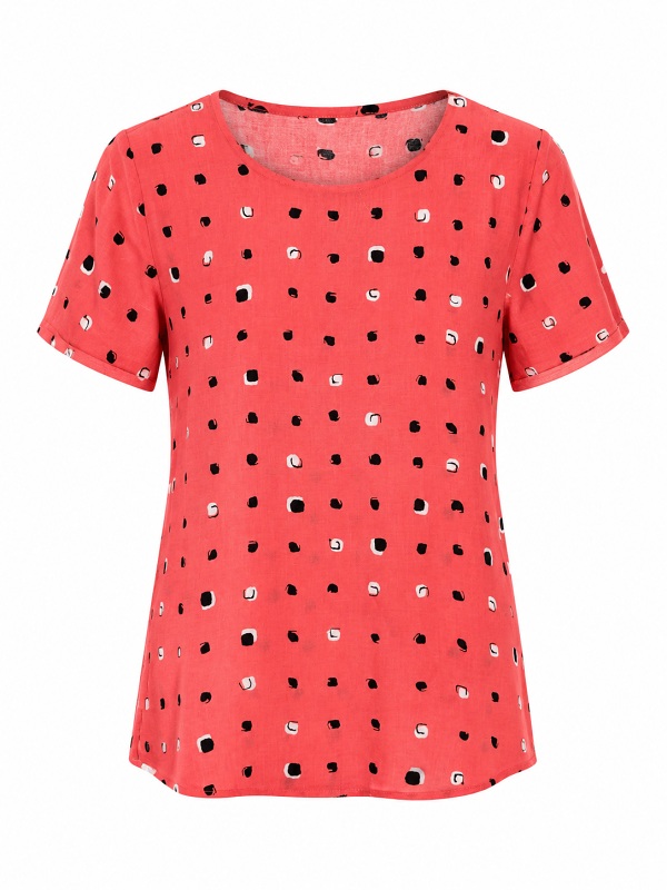 Lässige Sommershirt von Seidel in Koralle  D2425-33