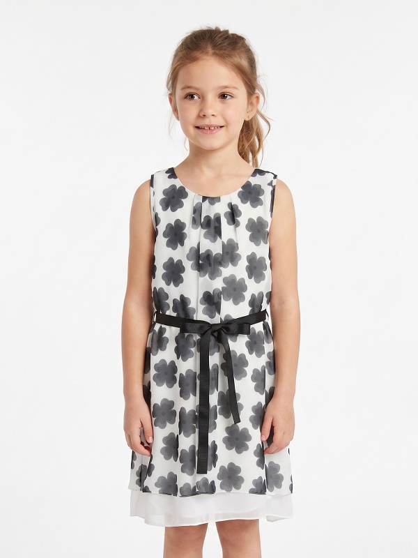 Girls "PIER NINE" Kleid, weiss-schwarz 1378500 style