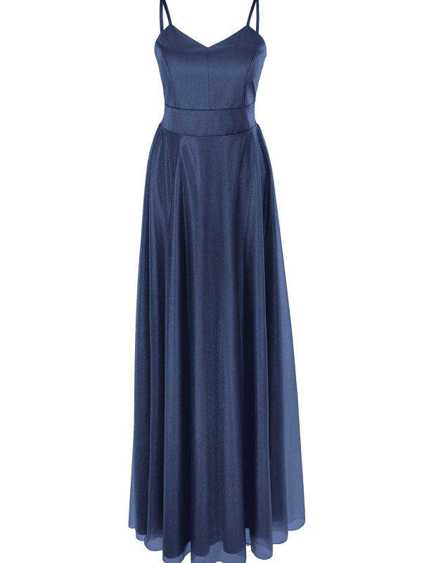 Glitzerkleid New Gol 13829-1 navy