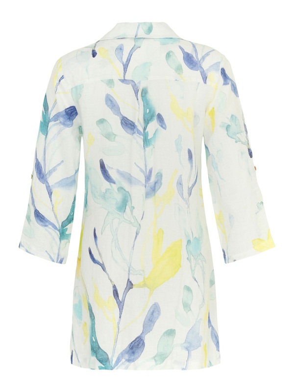 Dolcezza Hemdbluse mit Aquarell-Print R2537 back