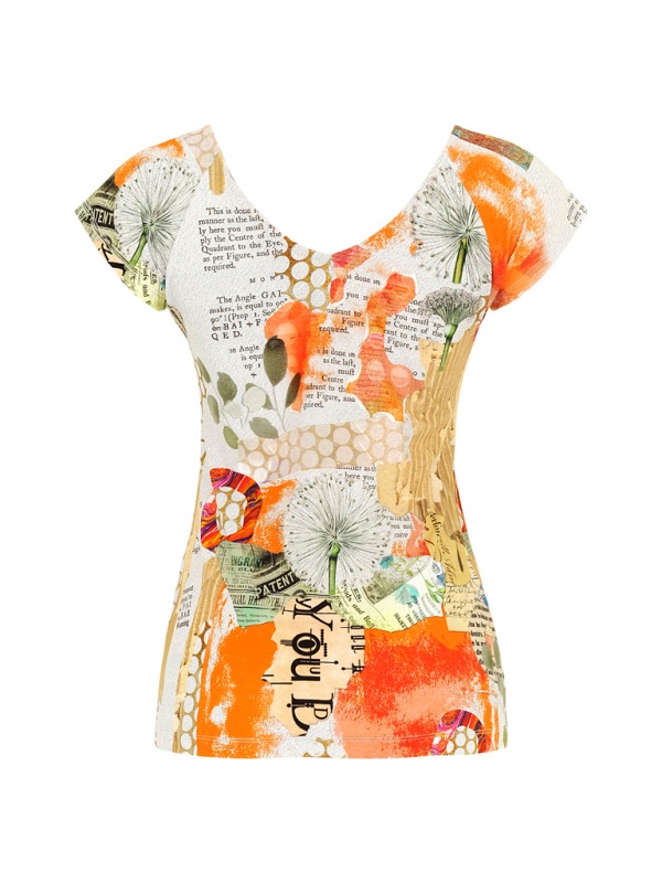 Dolcezza Shirt mit kreativem Collage-Print R2532 back
