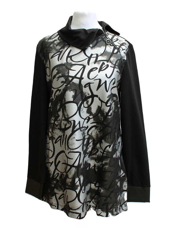 Chices Dolcezza Sweat mit Reißverschluß und Printdruck 