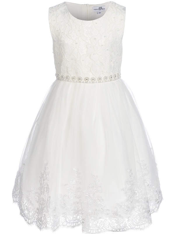 Kommunionskleid mit Spitzenbesatz Happy Girls Ecru 594167_11