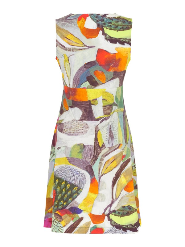 Dolcezza Kleid mit modernem Kunst-Print 2508 back