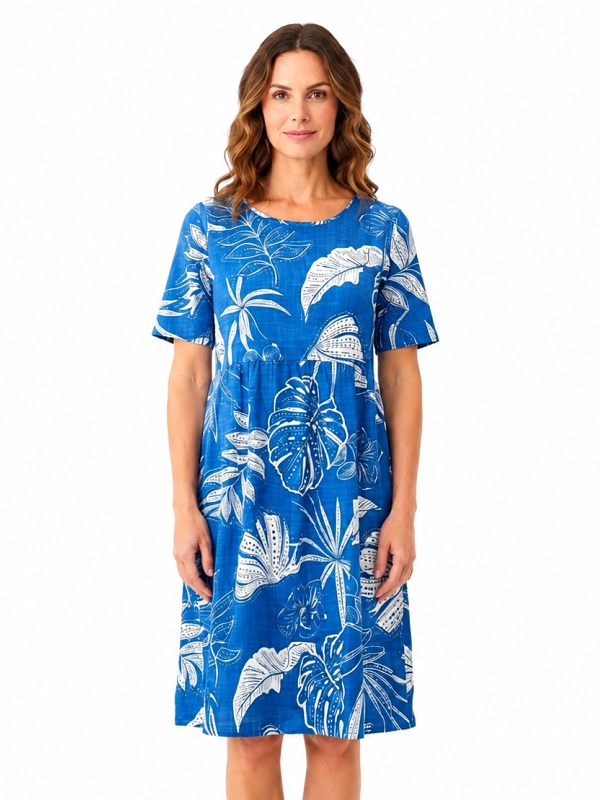 Sommerkleid mit Blätter-Print von One Summer 30538723 style