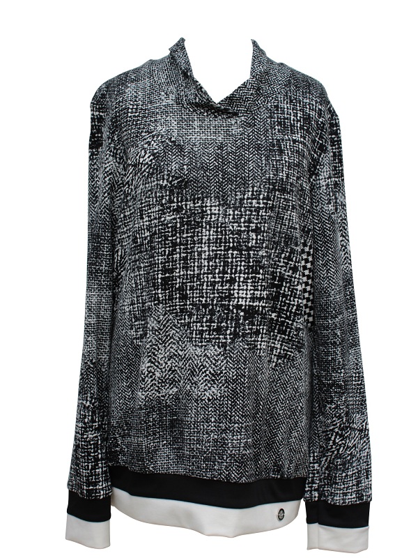 Blusenshirt von Seidel, schwarz/weiß, V3025-93