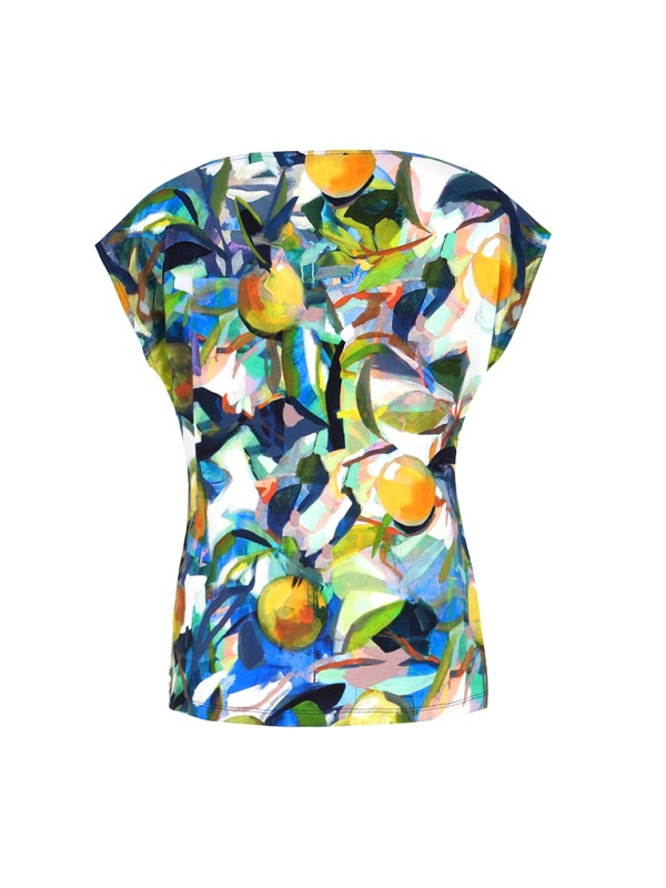 Dolcezza Shirt mit künstlerischem Allover-Print R2511 back