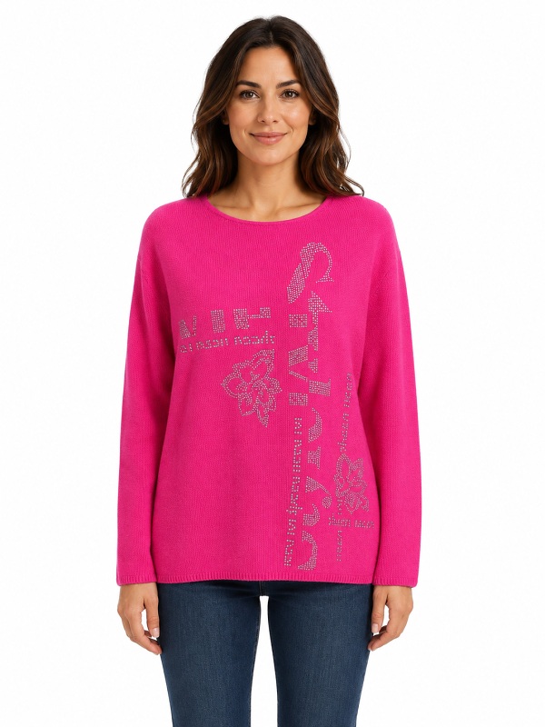 Barbara Lebek Strickpullover, rosa 55130002-1