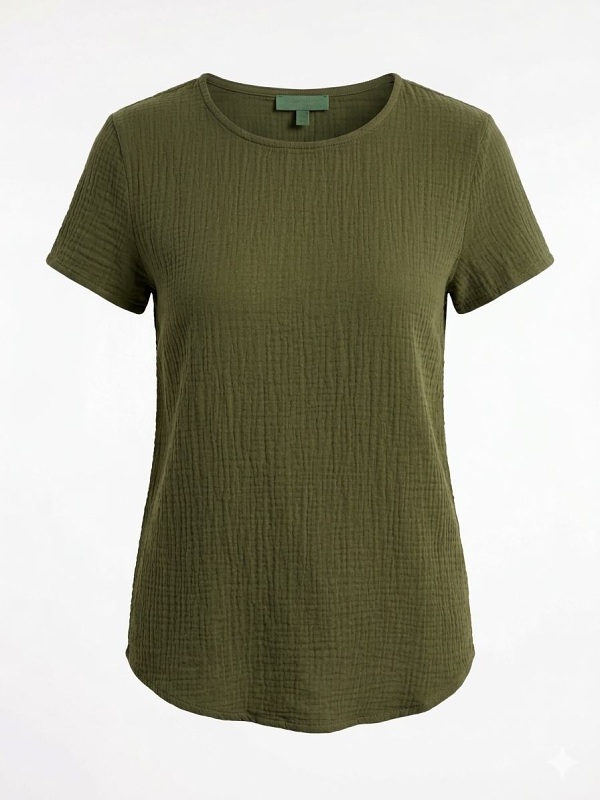 Navigazione Damen Tunika 1/4 Arm, olivgrün 51141
