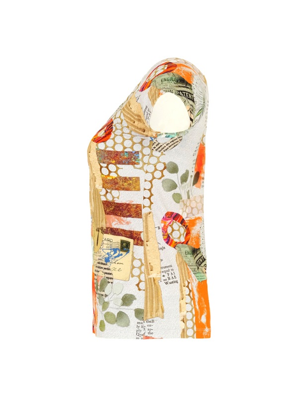 Dolcezza Shirt mit kreativem Collage-Print R2532 side