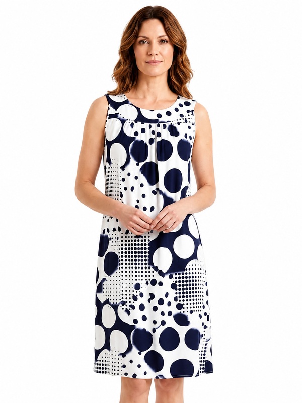 Ärmelloses Kleid mit modernem Print von Seidel  1930-69 style