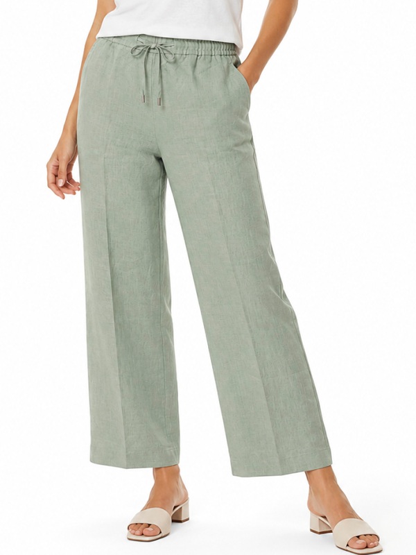 Leinenhose Cannes von Anna Montana light olive 5601 light