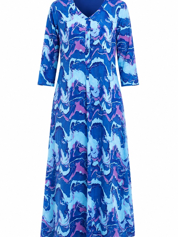 Maxikleid mit abstraktem Print von One Summer  30430056