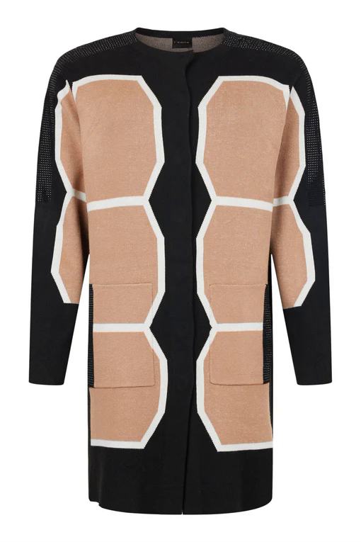 i'cona strickjacke - sand - 67362 front