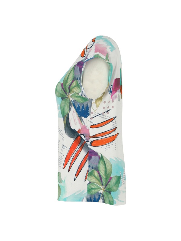 Dolcezza Shirt mit modernem Print-Mix D2502 side