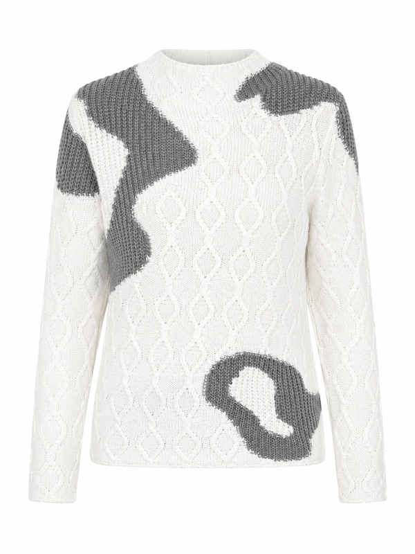 GolleHaug Pullover mit Stehkragen und Strukturmuster - 02521-11034