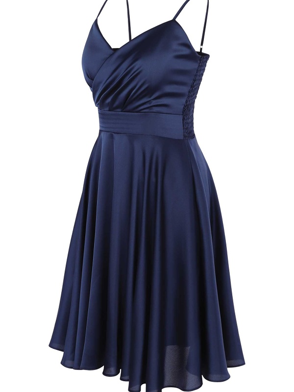 Satinkleid New Gol 13840-1 navy SA