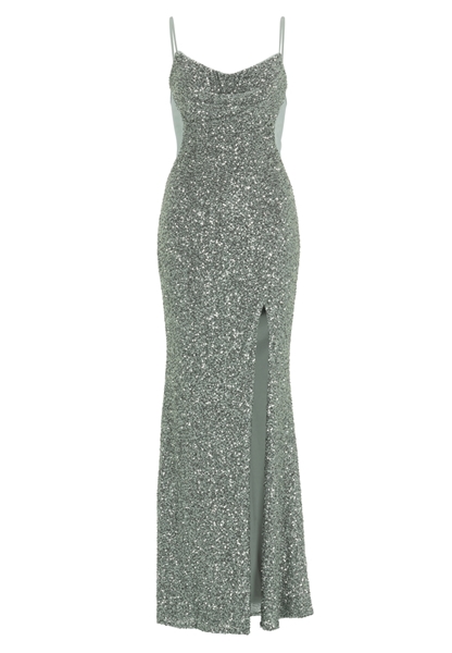 Slipdress mit transparenter Rückenpartie - mint ice 5AG070HK 