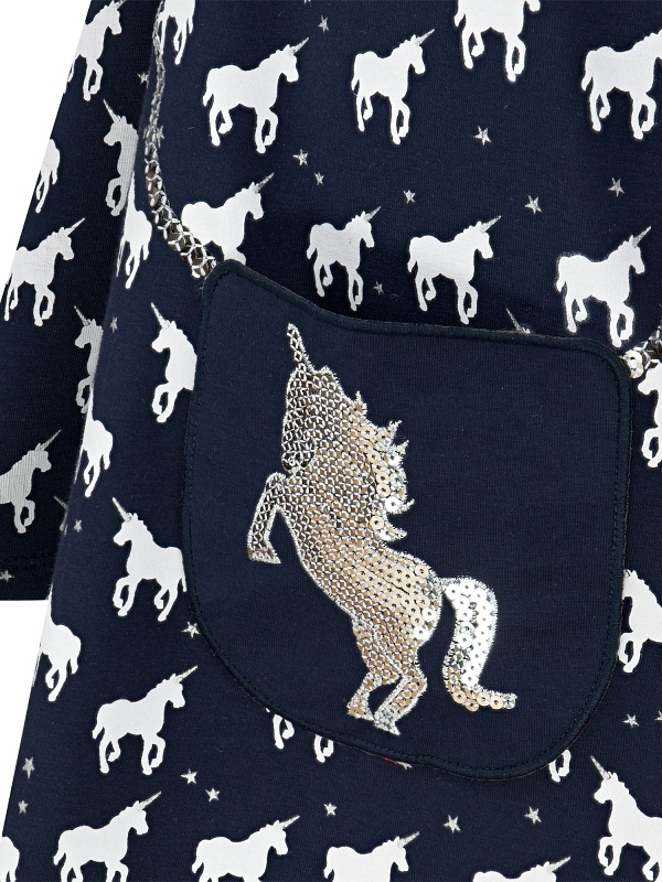 Mädchenkleid von Happy Kids, darkblue, 923104, Detailansicht