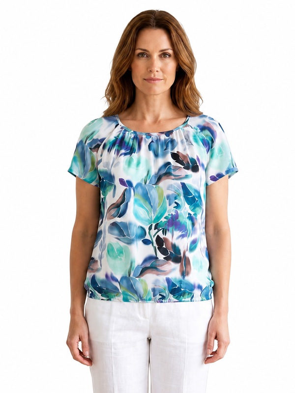 Shirt mit floralem Aquarell-Print von Sommermann 9214-42 style
