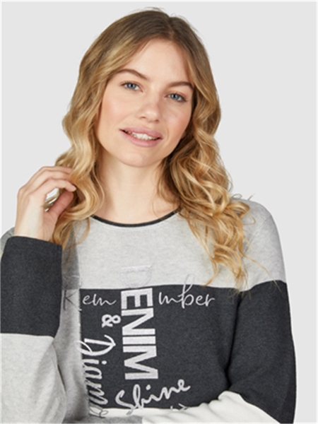 Navigazione Damen Pullover - grau meliert 48335 close