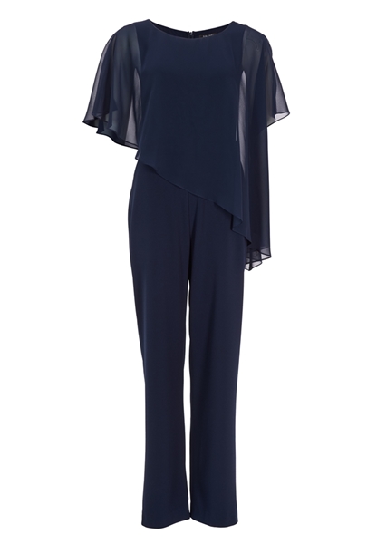 Jumpsuit aus Crepe Jersey mit Chiffon Überwurf, 3AI01600 