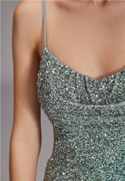 Slipdress mit transparenter Rückenpartie - mint ice 5AG070HK close