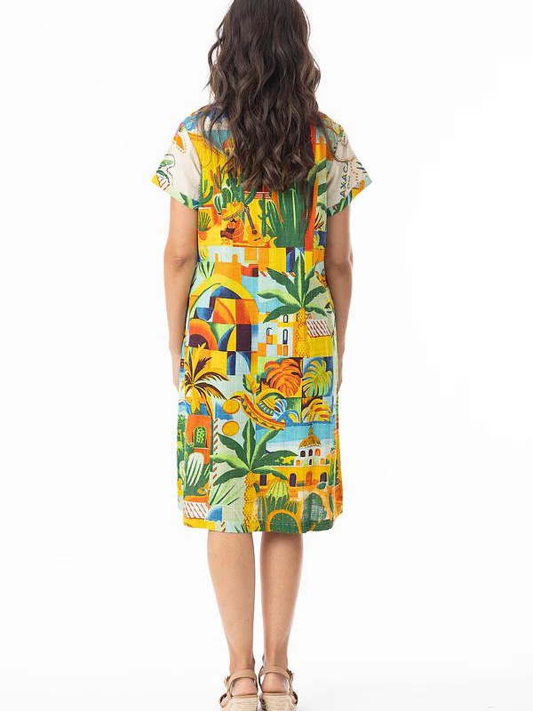 Orientique Guatemala Patch Dress  30171 back