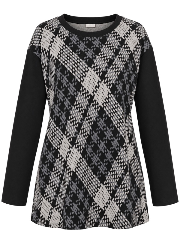 Blusenshirt von Seidel, schwarz/weiß, Z3078