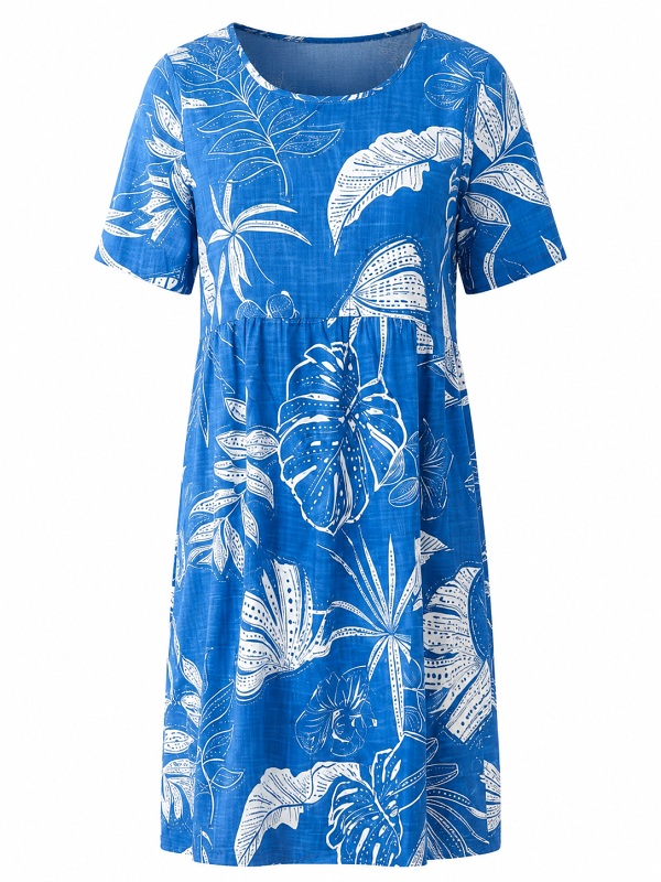 Sommerkleid mit Blätter-Print von One Summer 30538723