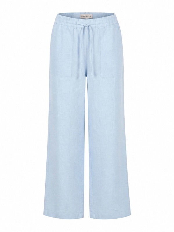 Culotte Leinenhose Cannes von Anna Montana iceblue 5600