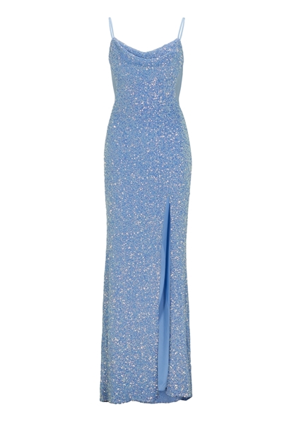 Slipdress mit transparenter Rückenpartie - steel 5AG070HK 