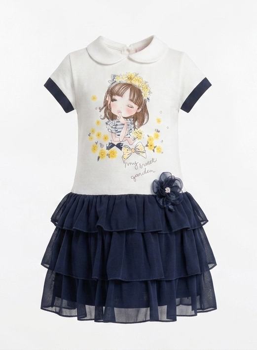 Chicco Kleid "My Sweet Garden", weiss blau  03840