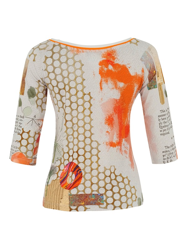 Dolcezza Shirt mit kreativem Collage-Print R2531 back