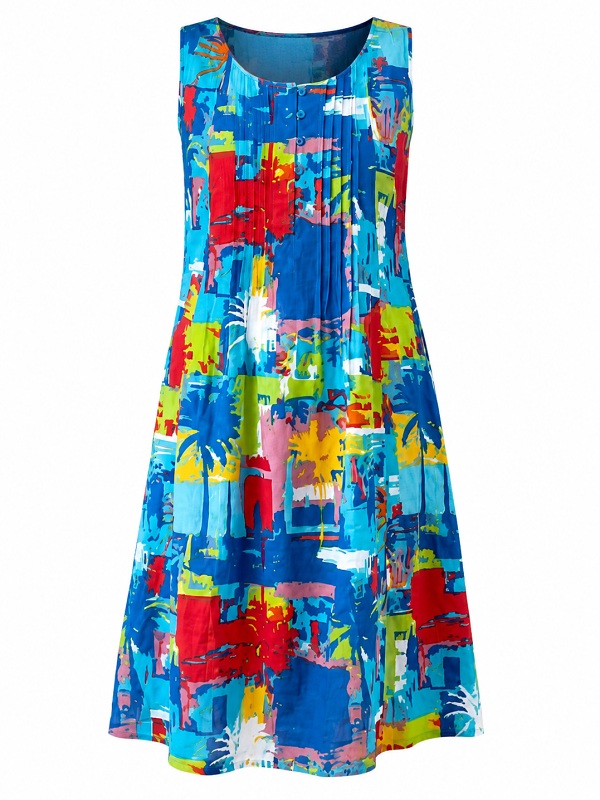 Farbenfrohem  ärmelloses Sommerkleid von One Summer 30538844