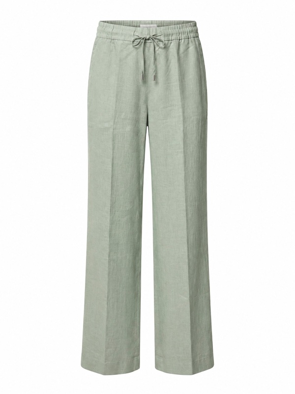 Leinenhose Cannes von Anna Montana light olive 5601