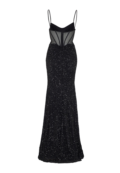 Slipdress mit transparenter Rückenpartie - black 5AG070HK back