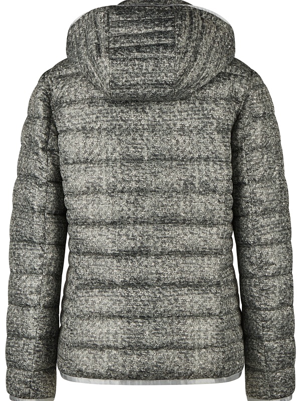 Steppjacke mit Kapuze von Barbara Lebek, dark green/sage, 31180052, hinten