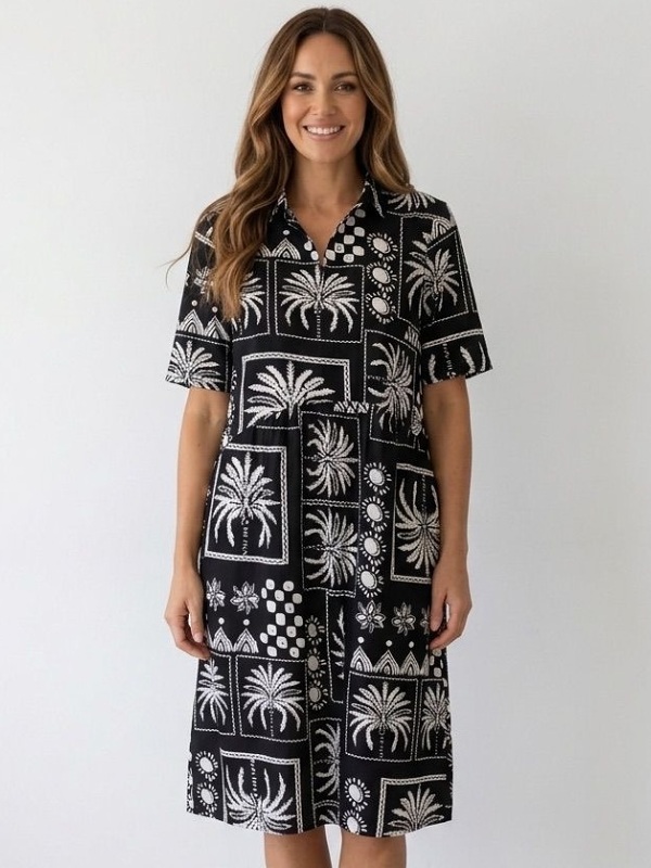 One Summer Kleid mit Bindegürtel 30537403 style